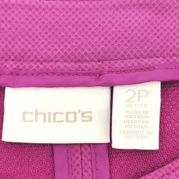 Chico's Alicia Pink Jacket Blazer Women's Size 2P Petite - Picture 10 of 11
